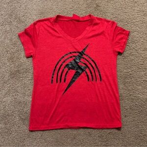 Firehouse Red Short Sleeve Tee with Black Graphic girls M